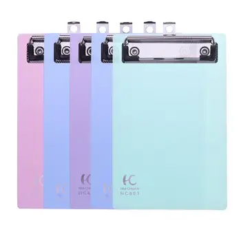 

5pcs Mini Transparent Clipboard Tiny A6 Clip Boards Colourful Plastic Clipboard Memo Size Low Profile Clip (Random Color)
