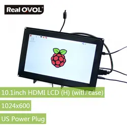 RealQvol 10,1 дюймовый HDMI lcd (H) (с чехлом) емкостный сенсорный экран, поддерживает RSP мульти мини-ПК, мульти системы, мульти интерфейсы