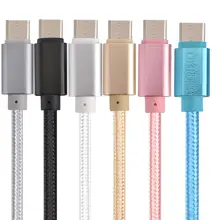 1 м OD 4,6 Толстый Алюминиевый нейлон usb type C кабель аксессуар пряди для Xiao mi 4c/mi 5/mi 5/LG G5/Nexus 5X/Meizu Pro 6/5