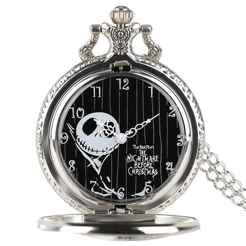 Мужские наручные кварцевые часы Кошмар перед Рождеством|pocket watch silver|pocket watchquartz