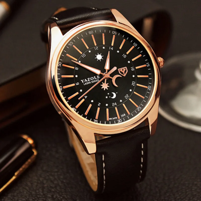 Yazole наручные часы для мужчин мужские часы кварцевые часы лучший бренд класса люкс известный наручные часы Hodinky кварцевые часы Relogio Masculino - Цвет: as the picture