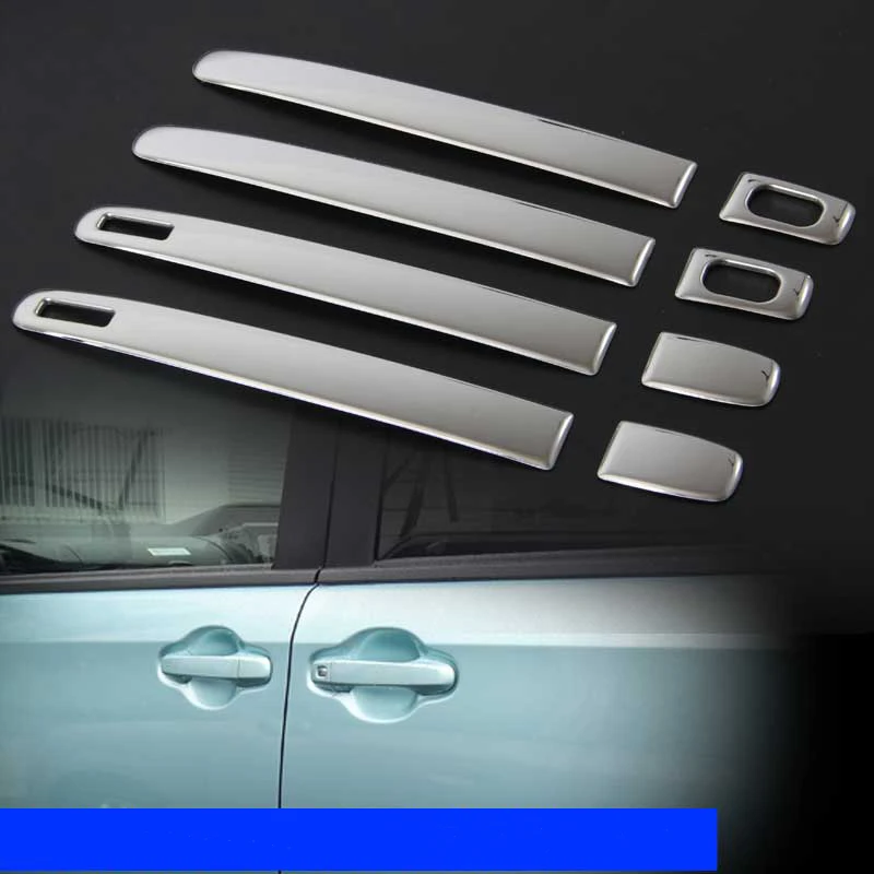 JY SUS304 Stainless Steel Door Handle Trim Accessories Car Styling Cover With Smart Keyhole For Toyota Voxy Noah 2014 -