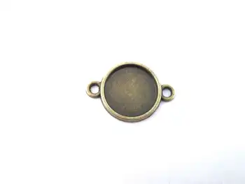 

25 12mm one sided bezel setting connectors, G88theof
