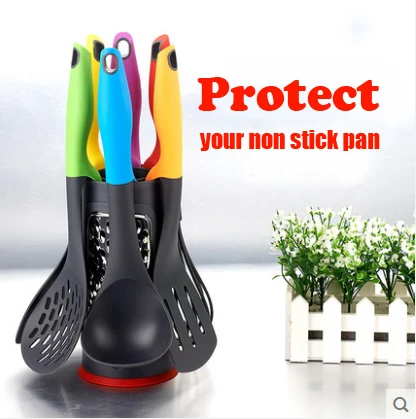 Silicone Cooking Tools 7 Pcs set for Non stick Cookware utensilhos de cozinha sushi Kitchen tools