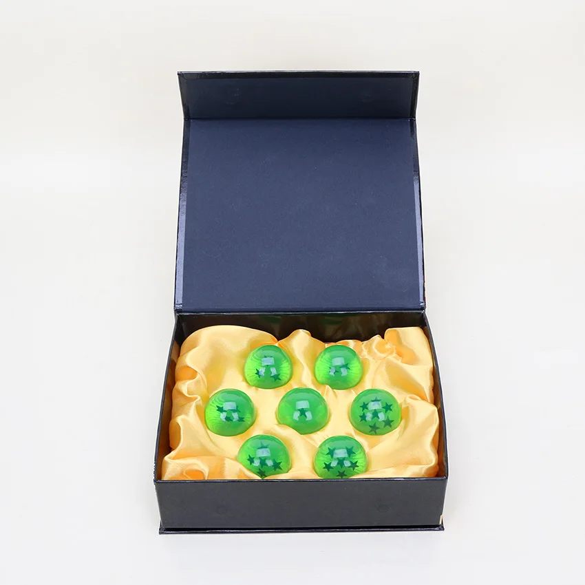 green set box 15 см Dragon Ball Z фигурки Shenron Dragonball Z Набор фигурок Esferas Del Dragon+ 7 штук 3,5 см Мячи+ полка фигурки DBZ - Цвет: green set box