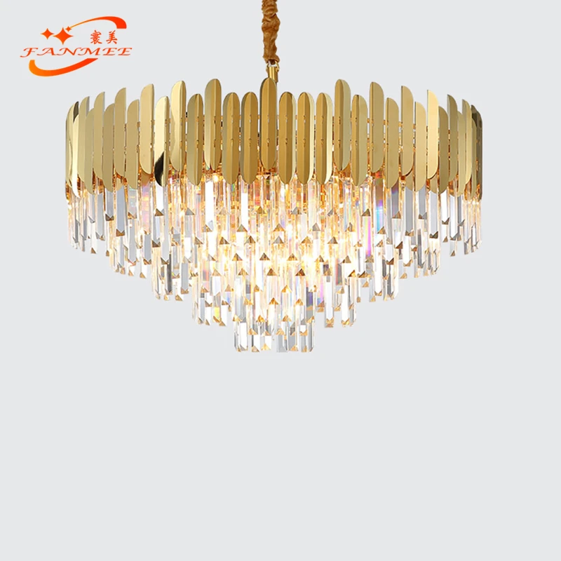 Современная хрустальная люстра для освещения отеля светодиодный Люстра Lustre de Cristal подвесной светильник для гостиной столовой освещение