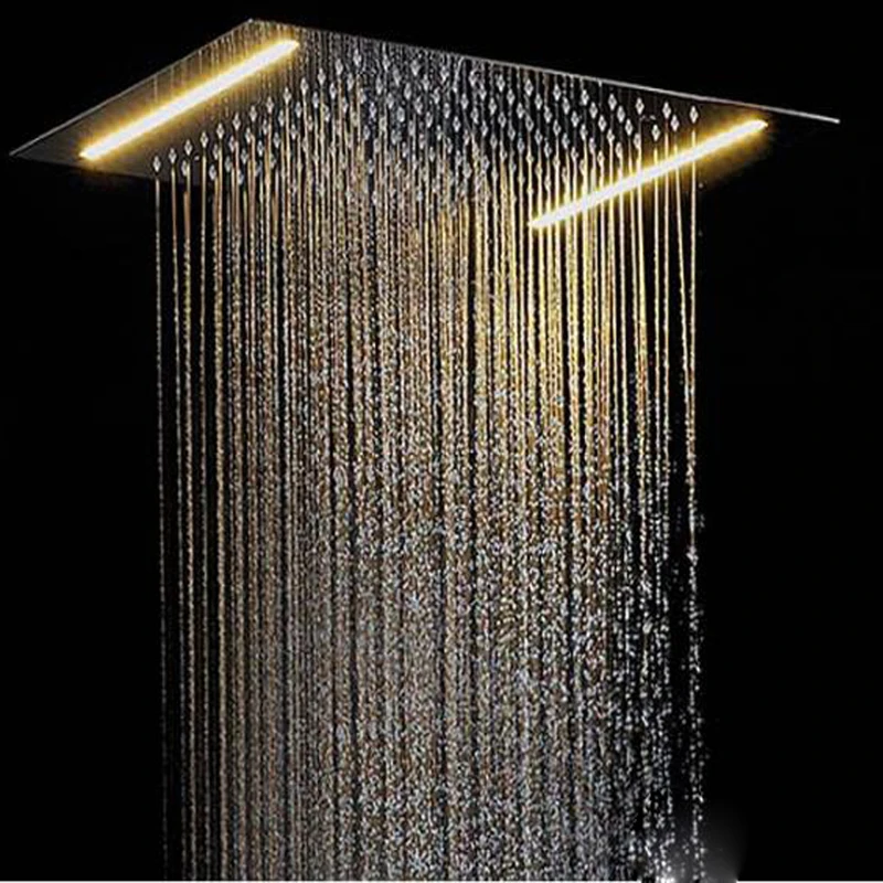 

Ceiling Concealed LED Shower Head For Bathroom Faucet Shower Light 500*360mm Rainfall pommeau douche SPA Embedded Wall Mounted