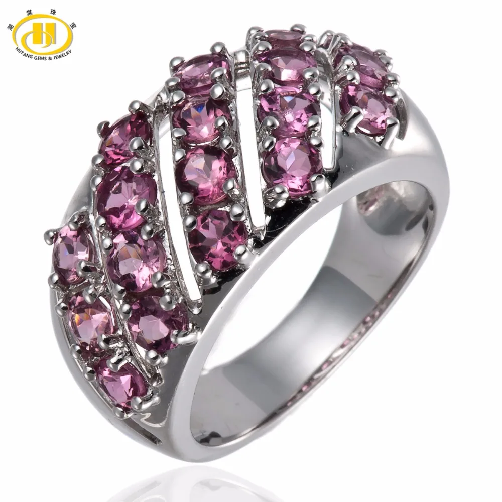 Hutang Genuine Pink Tourmaline Gemstone Cluster Solid 925 Sterling