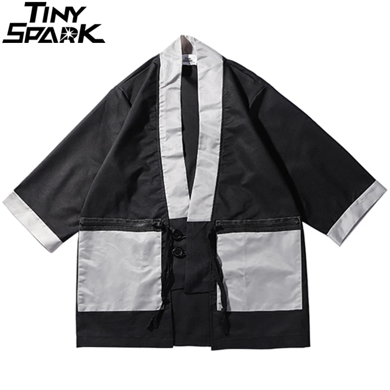 2019 Japanese Style Jacket Kimonos Mens Streetwear Clothes Jacket Harajuku Cardigan Japan HipHop Retro Vintage Long Coat Autumn