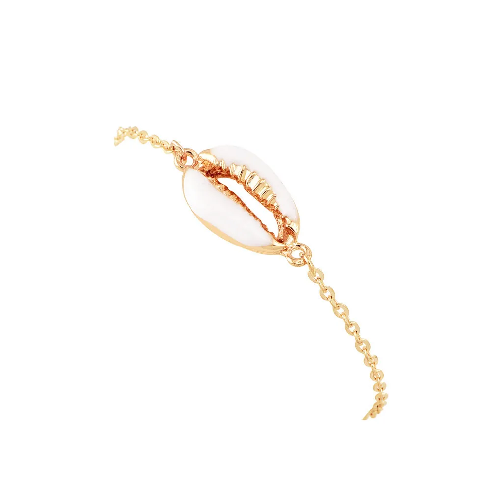 Богемный пляж оболочки браслет с подвеской Регулируемый Женская цепочка из золотого сплава браслет ювелирные изделия аксессуары подарок SL-103