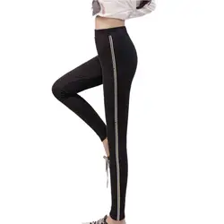 Для женщин леди Activewear высокоэластичный облешающий черный/темно-серые брюки осенние штаны леггинсы с высокой талией Femael плюс Размеры 4XL