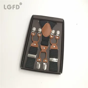 

LGFD1024 Male suspenders clip HIGH elastic belt 6 clip spaghetti strap shoulder strap Men SIX suspender