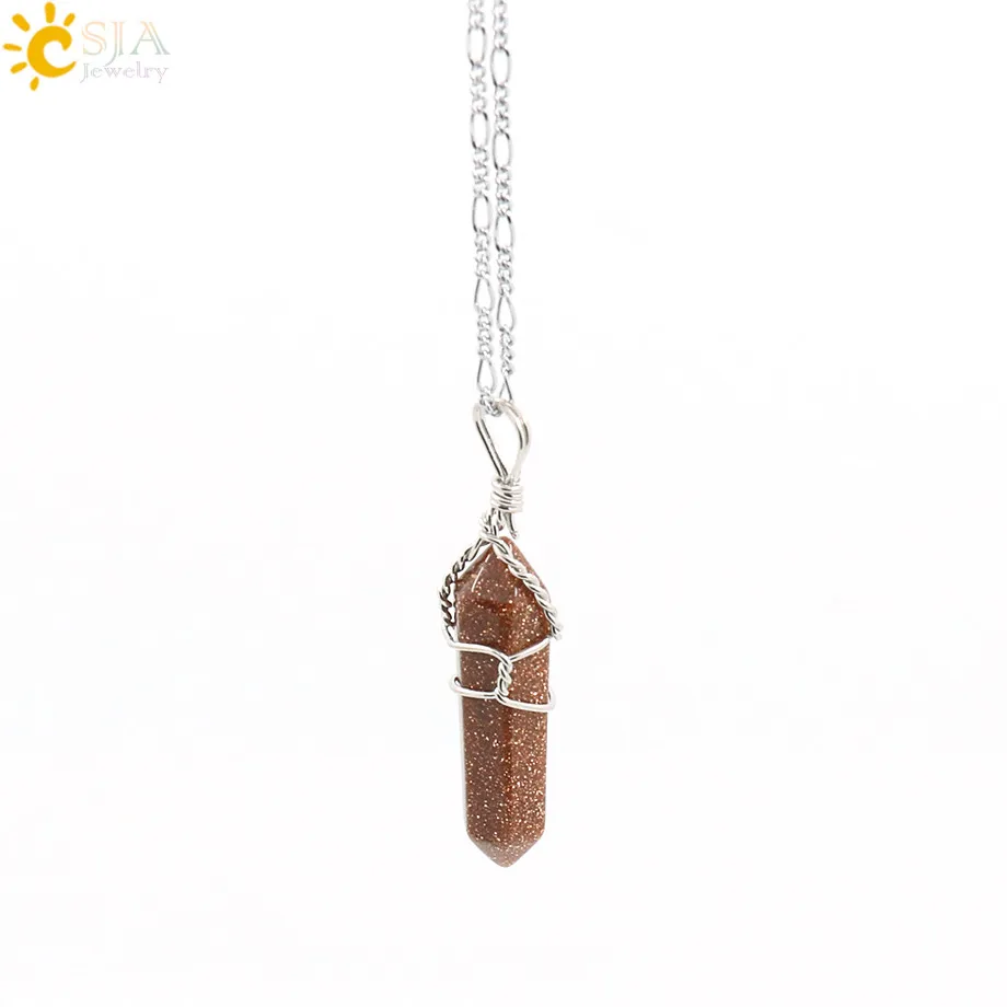 Amethyst & Rose Quartz & Blue Sand & Red Jasper & Brown Sand & Green Aventurine & Black Onyx Pendant