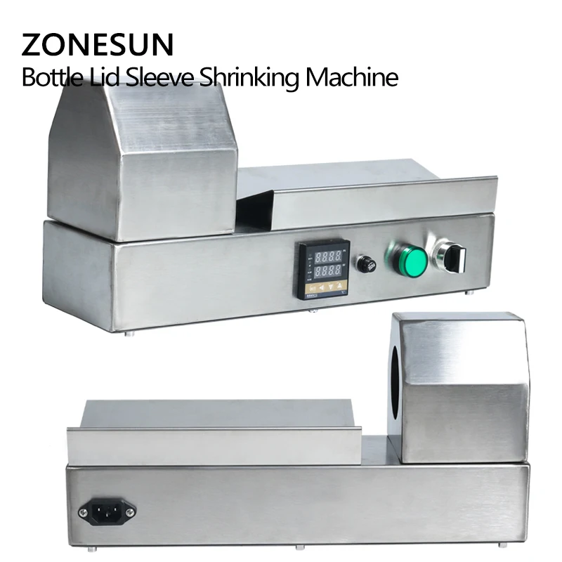 ZONESUN PVC tube shrinking machine bottle lid sleeve wine bottle cap capping shrinking tool equipment PVC PP POF film