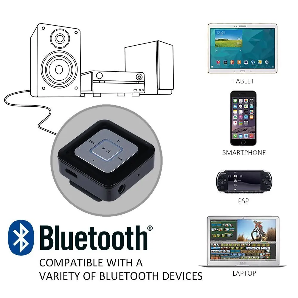 JINSERTA музыкальный петличный мини клип Bluetooth беспроводной наушники зажим воротник с микрофоном для iPhone samsung