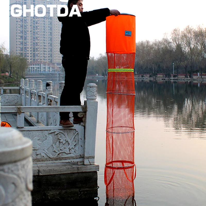 Складная корзина Dip чистая клетка держать рыбу в живых воде 25 см/33 см диаметр 1 6 м 8