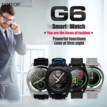 DOITOP Bluetooth Business Heart Rate Monitor Smart Watch Sport PSG Call SMS Reminder Smartwatch Men Wristwatch Metal Strip Watch