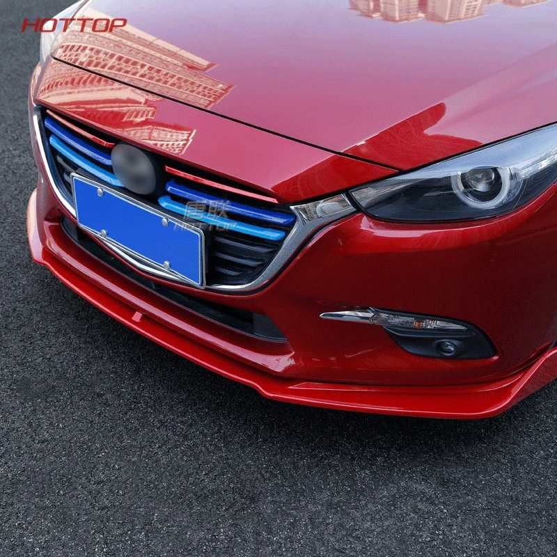 1 шт. ABS для Mazda 3 Axela- передний бампер Гриль накладка наклейка под гриль губы декоративная наклейка - Цвет: Soul moving red 1pc