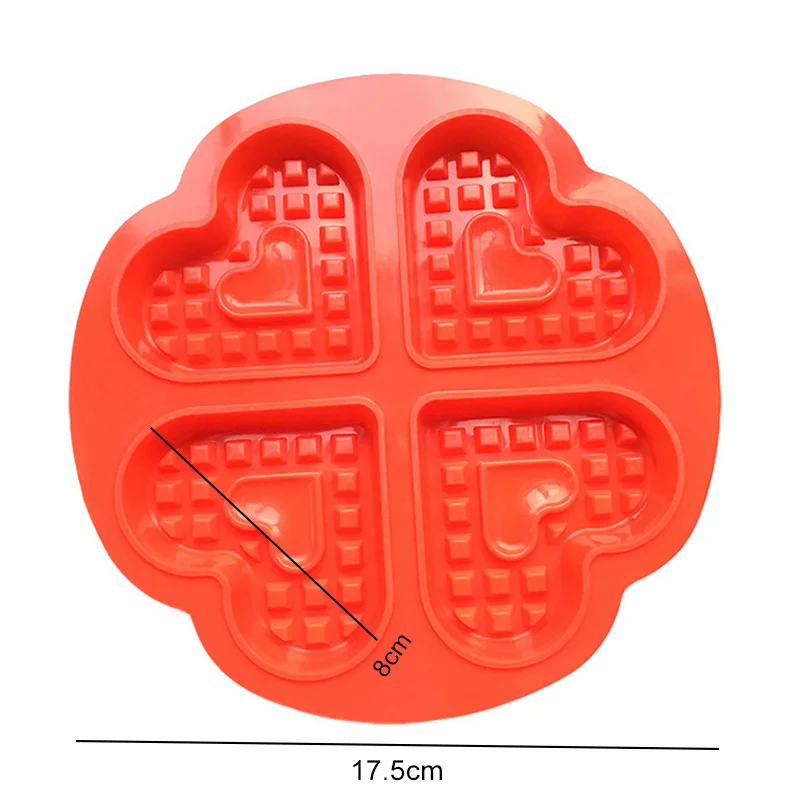 Антипригарная форма для бисквита пищевая форма для вафель формы для выпечки Двойное сердце силиконовая форма кухонные аксессуары конфеты желе чайник