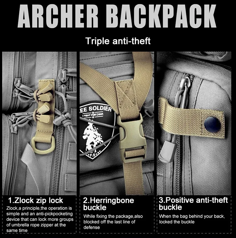 Esportes ao ar Mochila para Acampamento Bolsa de Ombro Duplo dos Homens Qualidade Superior Livre Tático Caminhadas Escalada Mochila 7 Mochilas escal.