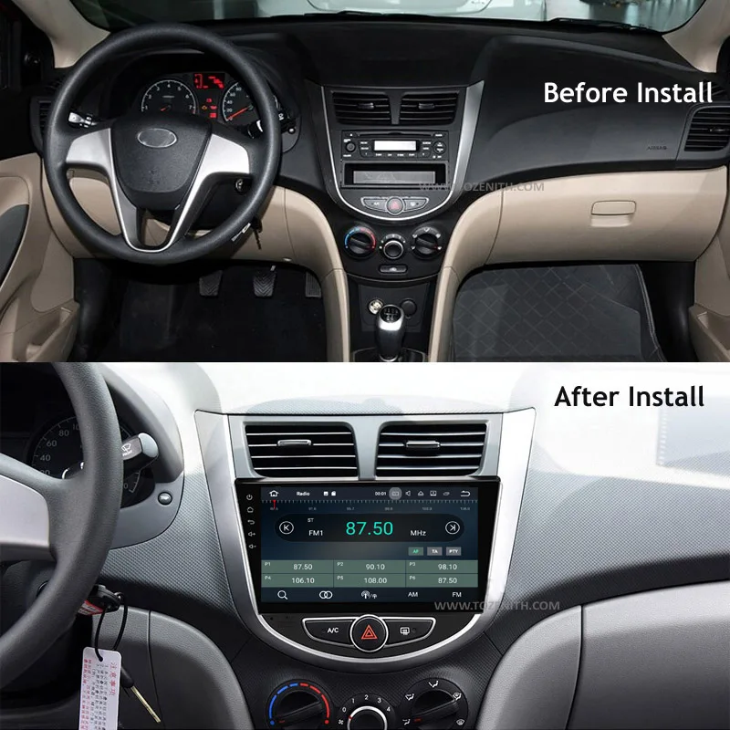 Excellent SilverStrong Android9.0 for Solaris Navigation for Hyundai Accent Solaris Android OctaCore 2DIN GPS Car Stereo for Solaris Radio 1