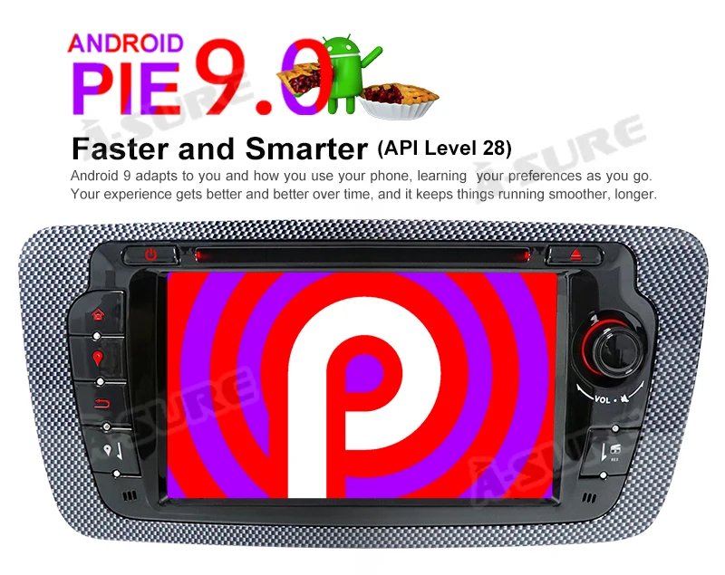 Flash Deal A-Sure 2 Din Android 9.0 Auto Radio GPS DVD Player Sat Nav Stereo Navigation For Seat Ibiza 2009-2013 Quad Core DAB+ WIFI 4G 4