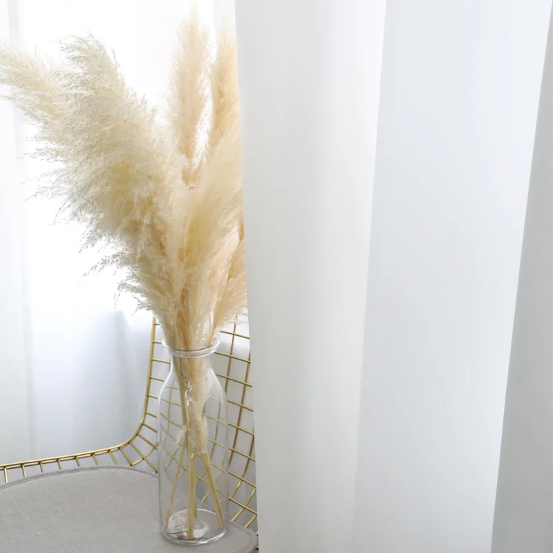 White Curtains for Living Room - Modern Korean Style Window Curtain for Bedroom, Kitchen - Customized - CITYINCITY image 4