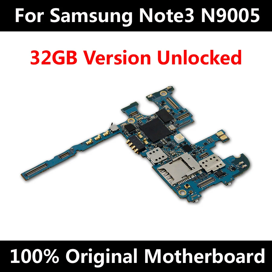 Низкая цена Заводская разблокированная материнская плата для Samsung Note 3 N9005 32GB