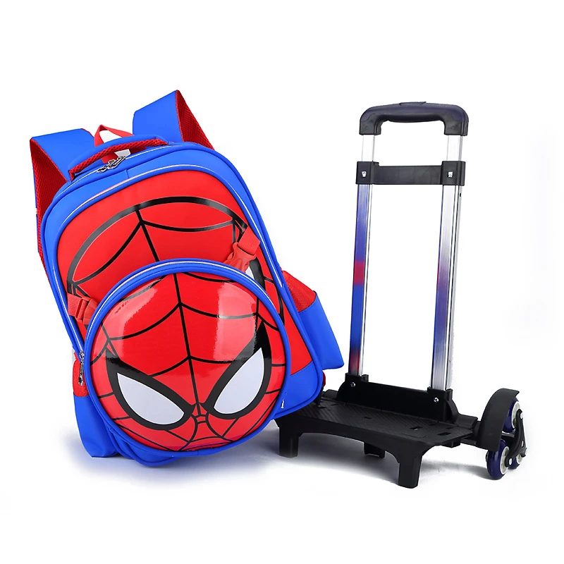 Removable Children School Bags With 3 Wheels cartoon Spiderman Backpacks Kids boys Trolley Schoolbag Luggage Wheeled Backpack Removable Children School Bags With 3 Wheels cartoon Spiderman Backpacks Kids boys Trolley Schoolbag Luggage Wheeled Backpack