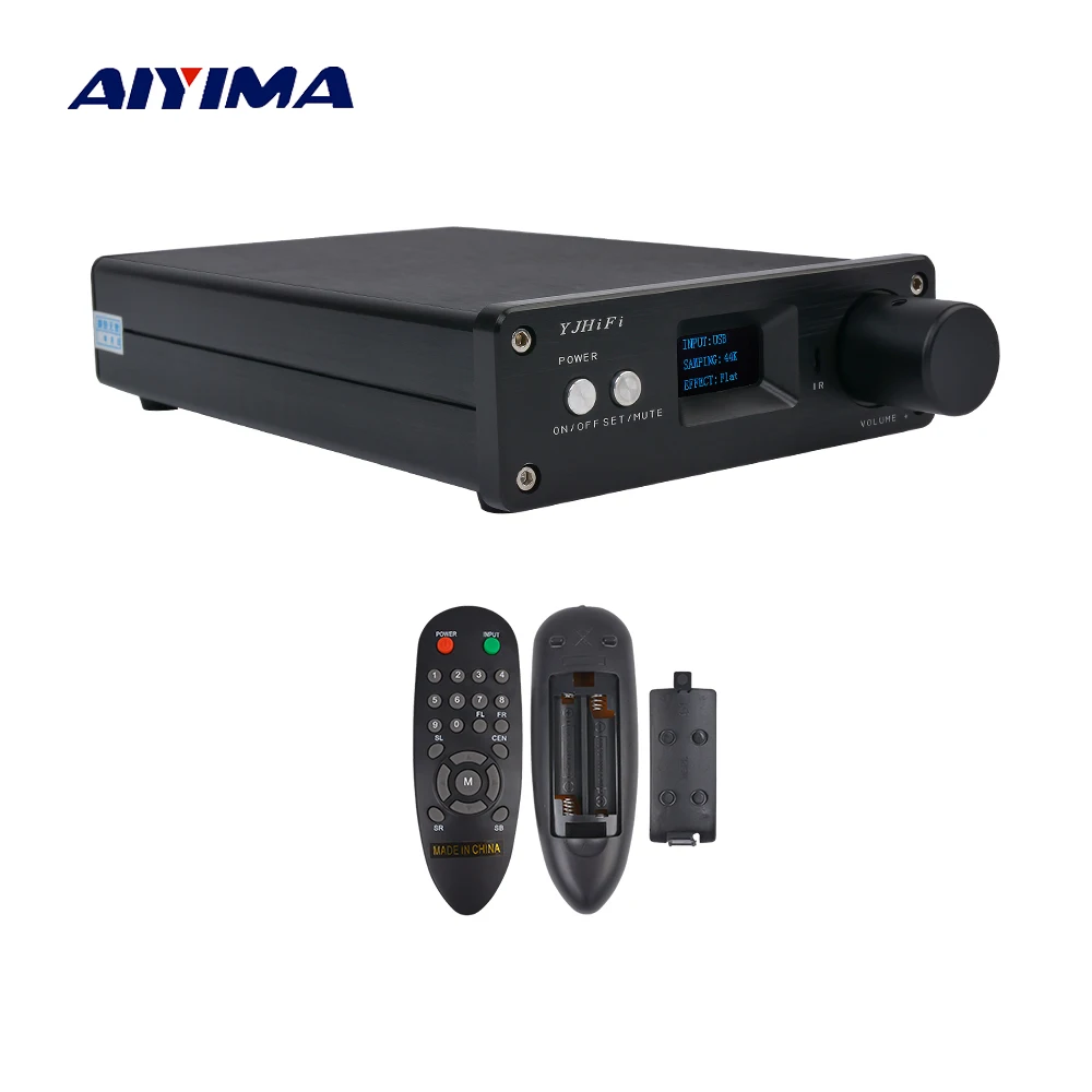 AIYIMA OLED 2 1 цифровой усилитель мощности USB/оптический/коаксиальный вход 24 бит 192K