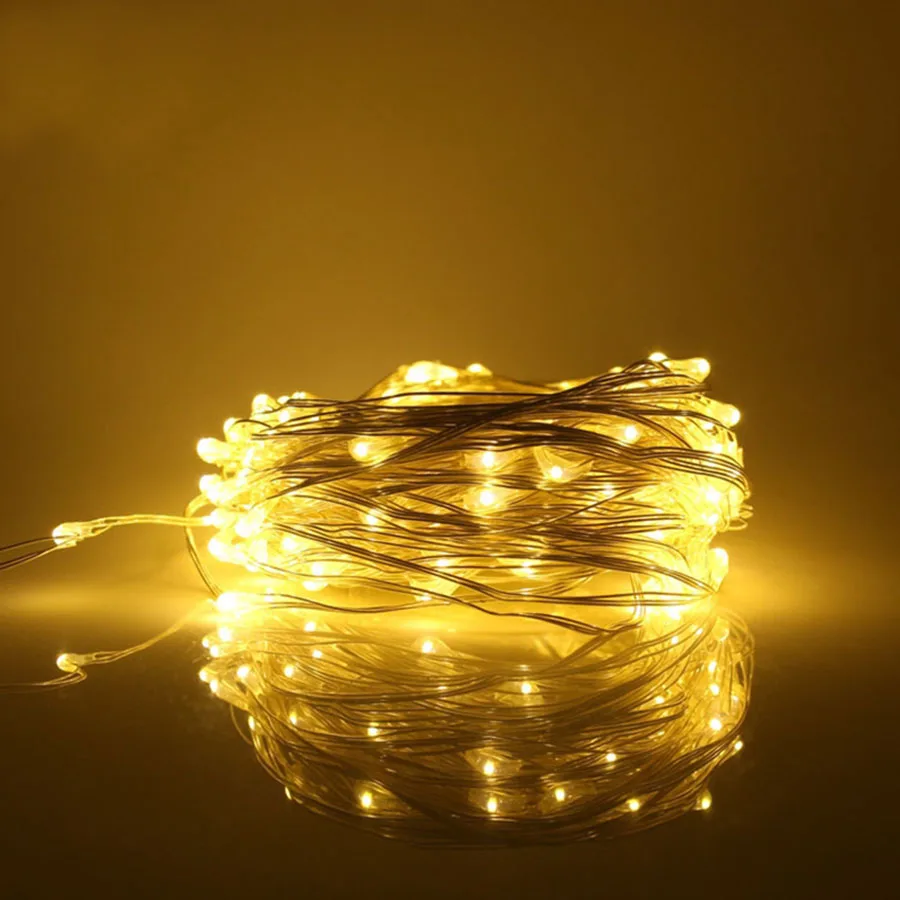 led fairy lights 10M 20M Silver Copper Wire USB String Light outdoor Christmas Tree Wedding Party Decoration Multicolor garland