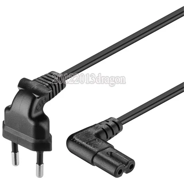 5M AC power cord EU Euro type angled 90 degree for samsung LED Smart