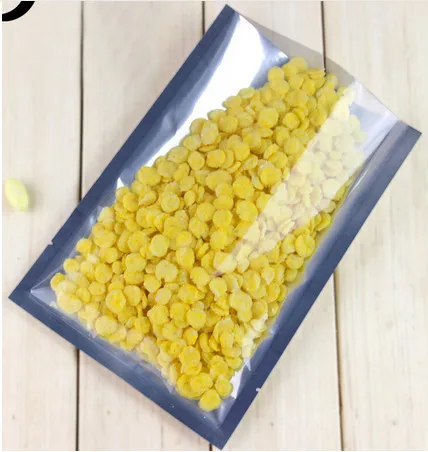 

500pcs 8*12cm Heat-seal vacuum Aluminum foil Plastic bag Food packaging bags One Side transparent Wholesale Free shippping