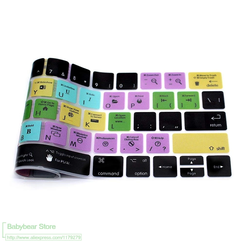 Чехол для клавиатуры Mac Osx горячая клавиша функциональный ярлык Macbook Pro 13 "15"