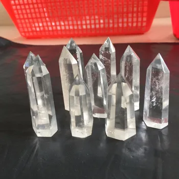 

10pcs a lots Natural Clear Polished Healing Transparent Healing Single Point Crystal Wand Quartz Crystal Product Decoration
