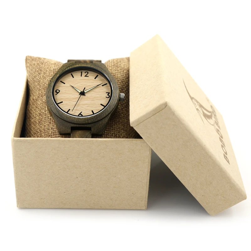 BOBO BIRD Men Green Sandal Wooden Watch Top Luxury Quartz Watch With Japanese Miyota 2035 Movement in Gift Box BOBO BIRD Men Green Sandal Wooden Watch Top Luxury Quartz Watch With Japanese Miyota 2035 Movement in Gift Box