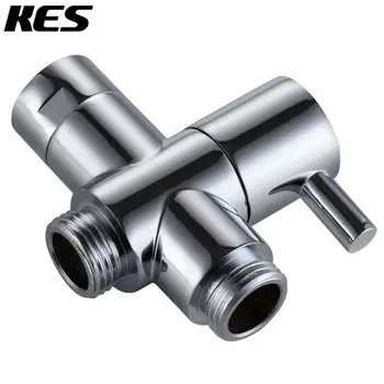 

KES PV4 SOLID BRASS 3-Way Shower Arm Diverter Valve for Handshower Universal Showering Components,Chrome/Brushed Nicke(PV4-2)l