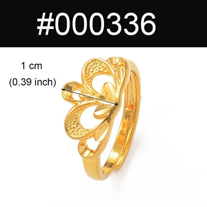 Anniyo регулируемое Золотое кольцо для женщин и девушек Дубаи золотого цвета кольцо в африканском стиле эфиопские ювелирные изделия арабские кольца свободного размера#000536 - Цвет основного камня: 000336