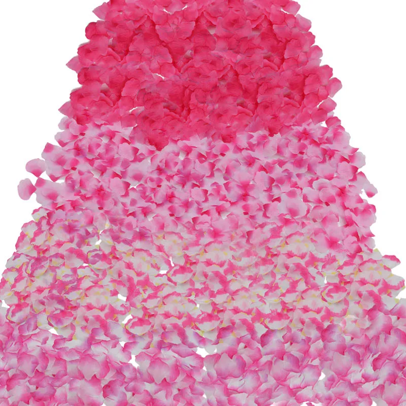 500 шт./лот Лепестки розы ручной работы шелковые искусственные цветы полиэстер розовый в виде цветочных лепестков для свадьбы конфетти разбрасывать аксессуары
