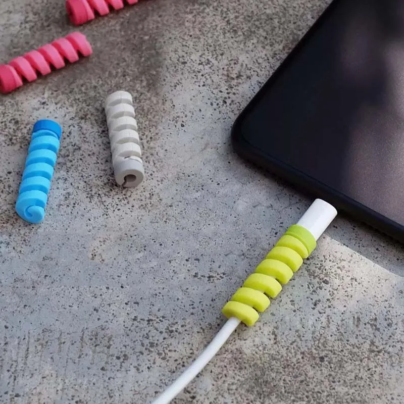 

4Pcs Cable Winder Biter Protector Saver Cover USB Charger Cables Holder Cord Accessories SD998