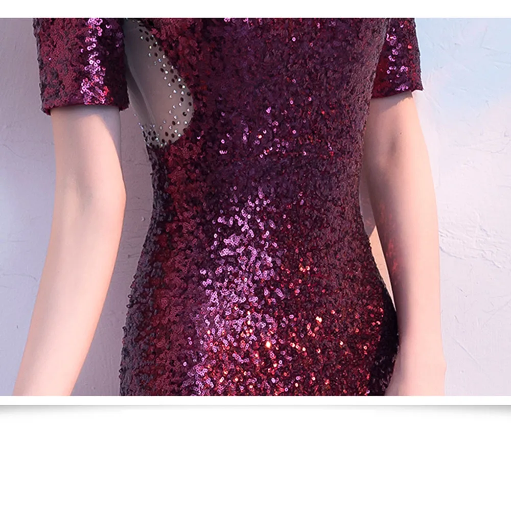 Sexy Celebrity Maxi Dresses Sequins Women Robe De Soiree Elagant Bling Trumpet Dress Evening Gown Luxury Abendkleider