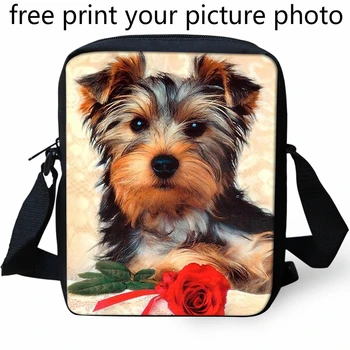 

3d photo picture design bag custom kindergarten small Messenger bag mini schnauzer kennel heart kitten customized shoulder bag