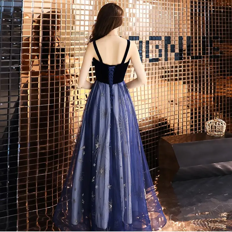 FADISTEE Новое поступление вечернее платье для выпускного вечера Vestido de Festa платье Robe De Soiree кружевное длинное платье с v-образным вырезом и изображением маленькой звезды и Луны