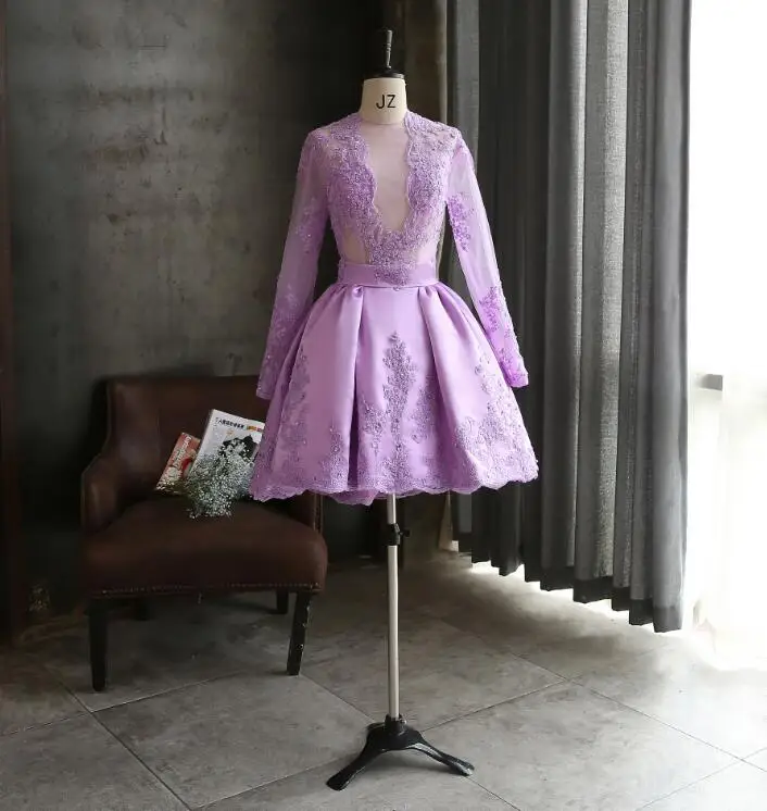 Пыльно-розовое вечернее платье короткий халат De Soiree Вечерние платья Формальные Сексуальные вечерние платья Глубокий V аппликация, Складки Вечерние платья