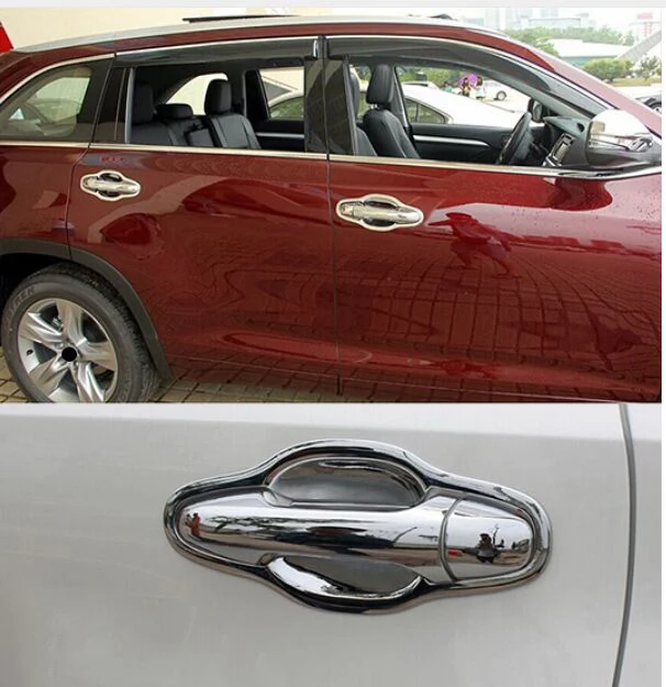 Chrome Body Side Door Molding Covers For 2020-2025 Toyota Highlander/Kluger - ABS Plastic, Easy No-Drill Installation
