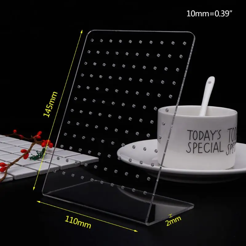 Полка для ювелирных изделий стойка l-образная для сережек 120 слотов держатель кронштейн декорирование бутика органайзер для хранения
