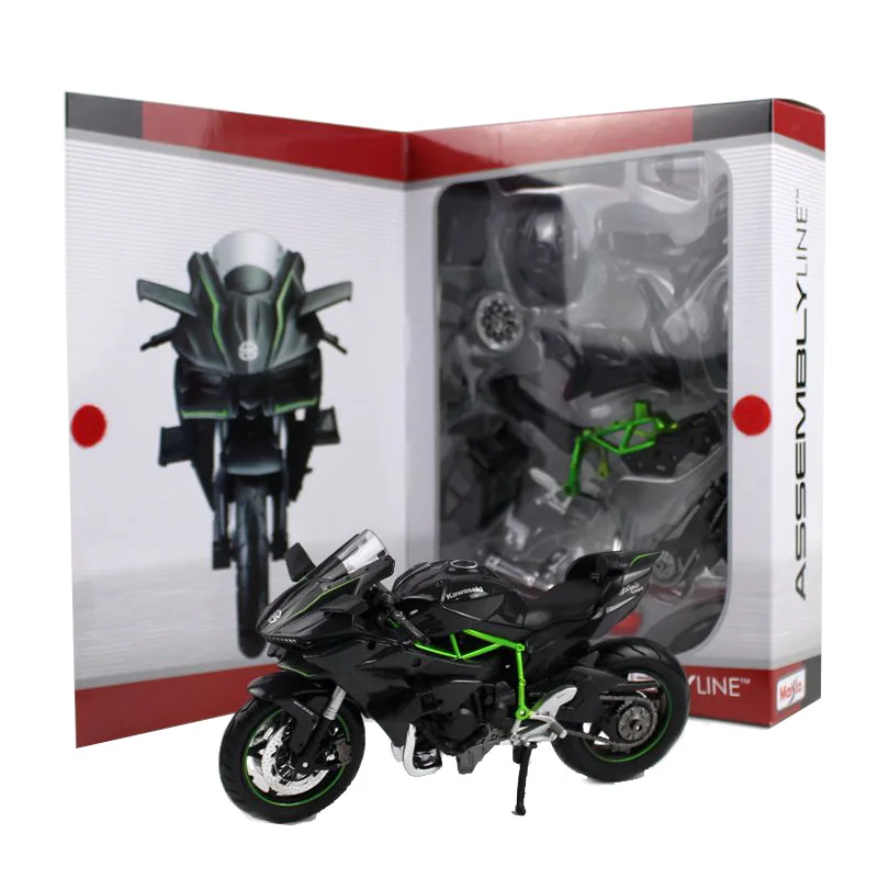 Maisto 1:12 собранная мотоциклетная игрушка Сплав Имитация мотоцикла модель детские игрушки взрослые - Цвет: Ninja H2R