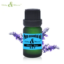 Vicky&winson Clary Sage essential oil 10ml pure natural skin effect Nursing hair Oil control balance aromatherapy oils VWDF40 akarz famous brand natural aromatherapy basil oil improve spirit stabilization effect firming oil balance basil essential oil