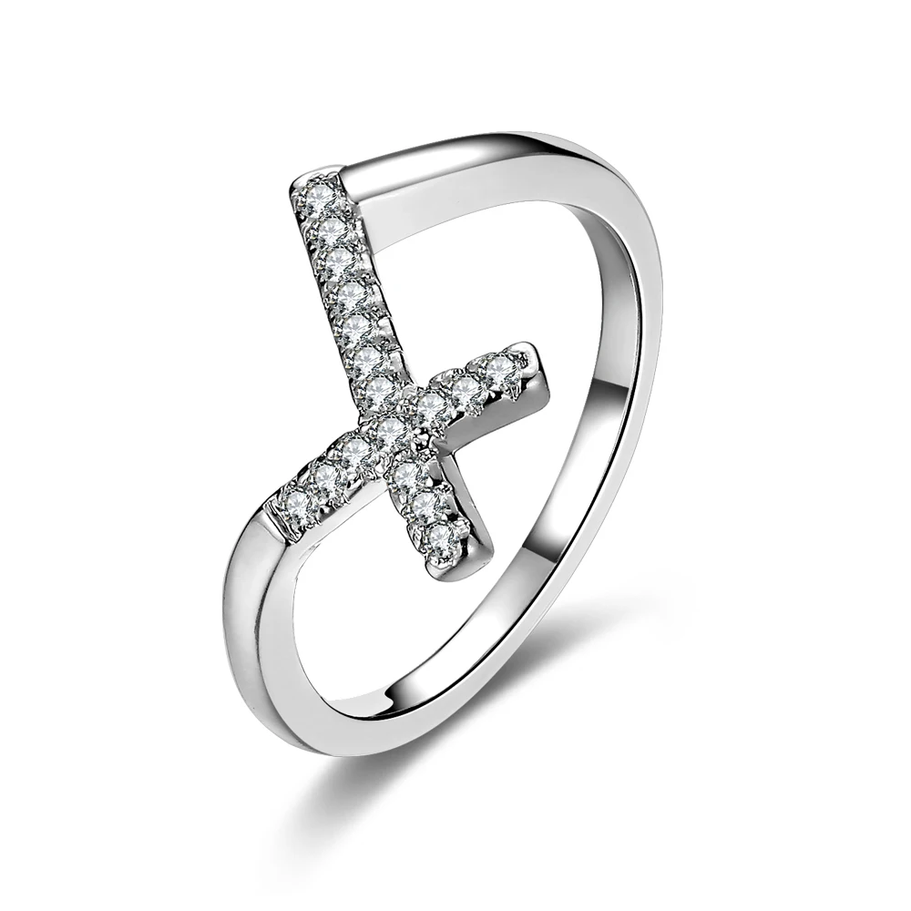 New Top Quality Concise Cross Rings For Women Fashion Jewelry within