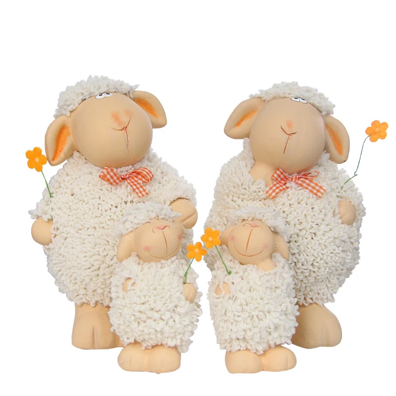 

1 PC Cartoon Sheep Ceramic Crafts Figurine Cute Sheep Miniatures Desktop Decoration Living Accessories Kids Birthday Gifts Toys